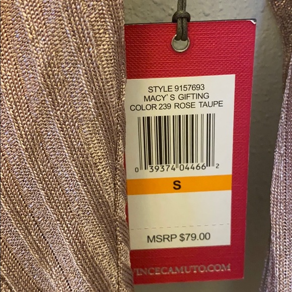 NWT Vince Camuto Rose Taupe Asymmetrical Top - Picture 3 of 7